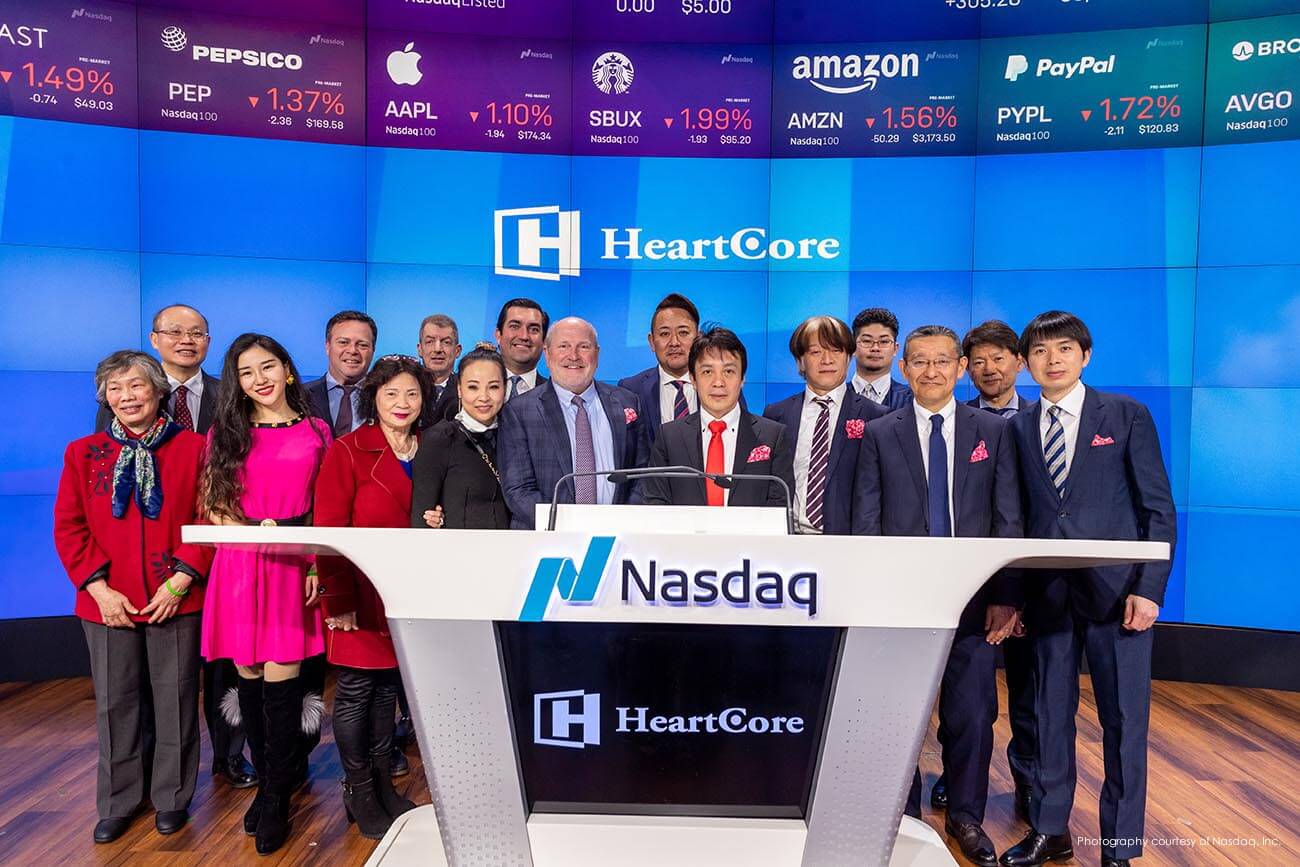 Nasdaq Capital Market市場へHeartCore Enterprises, Inc.新規上場